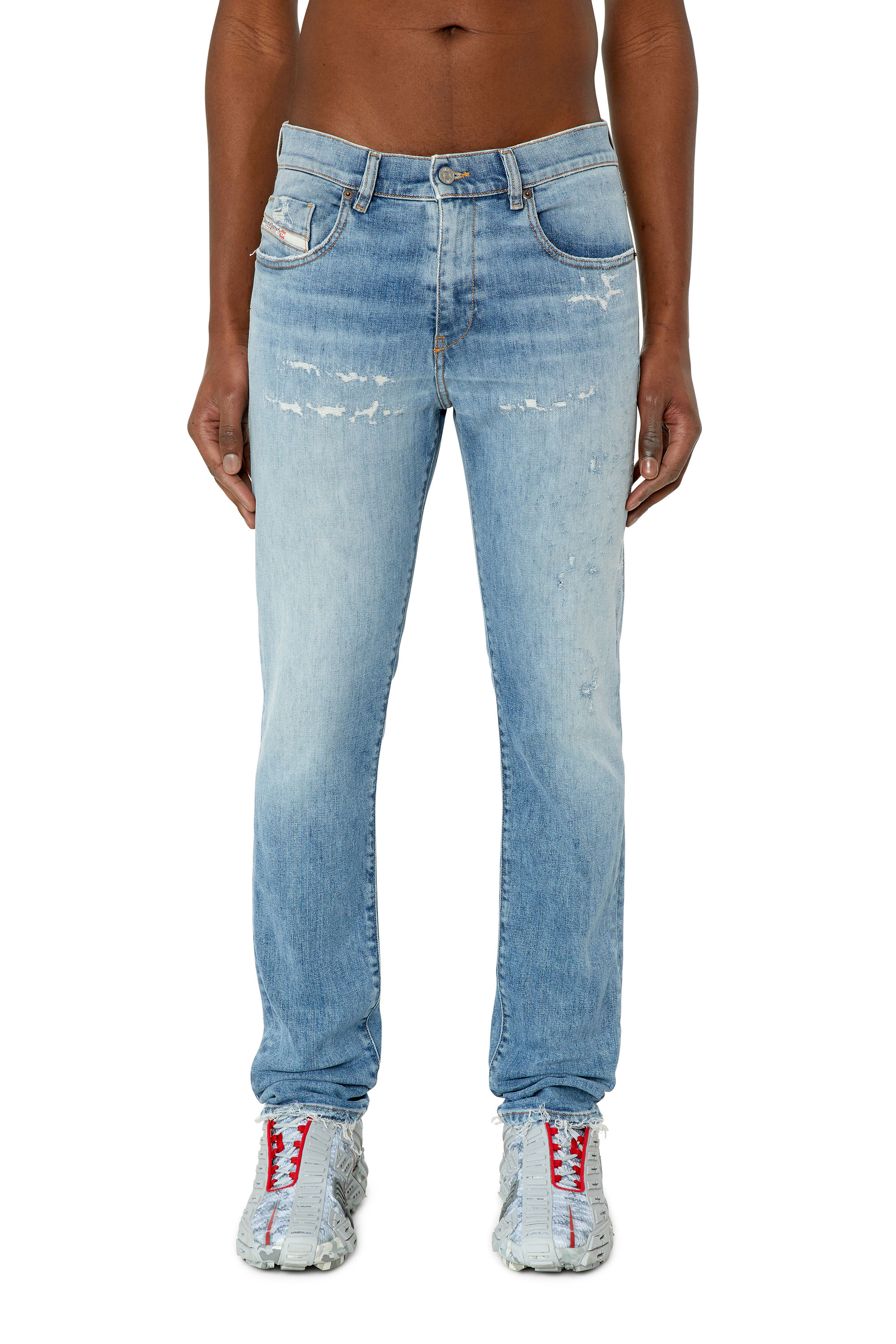 Diesel - Slim Jeans 2019 D-Strukt 09E73, Light Blue - Image 2