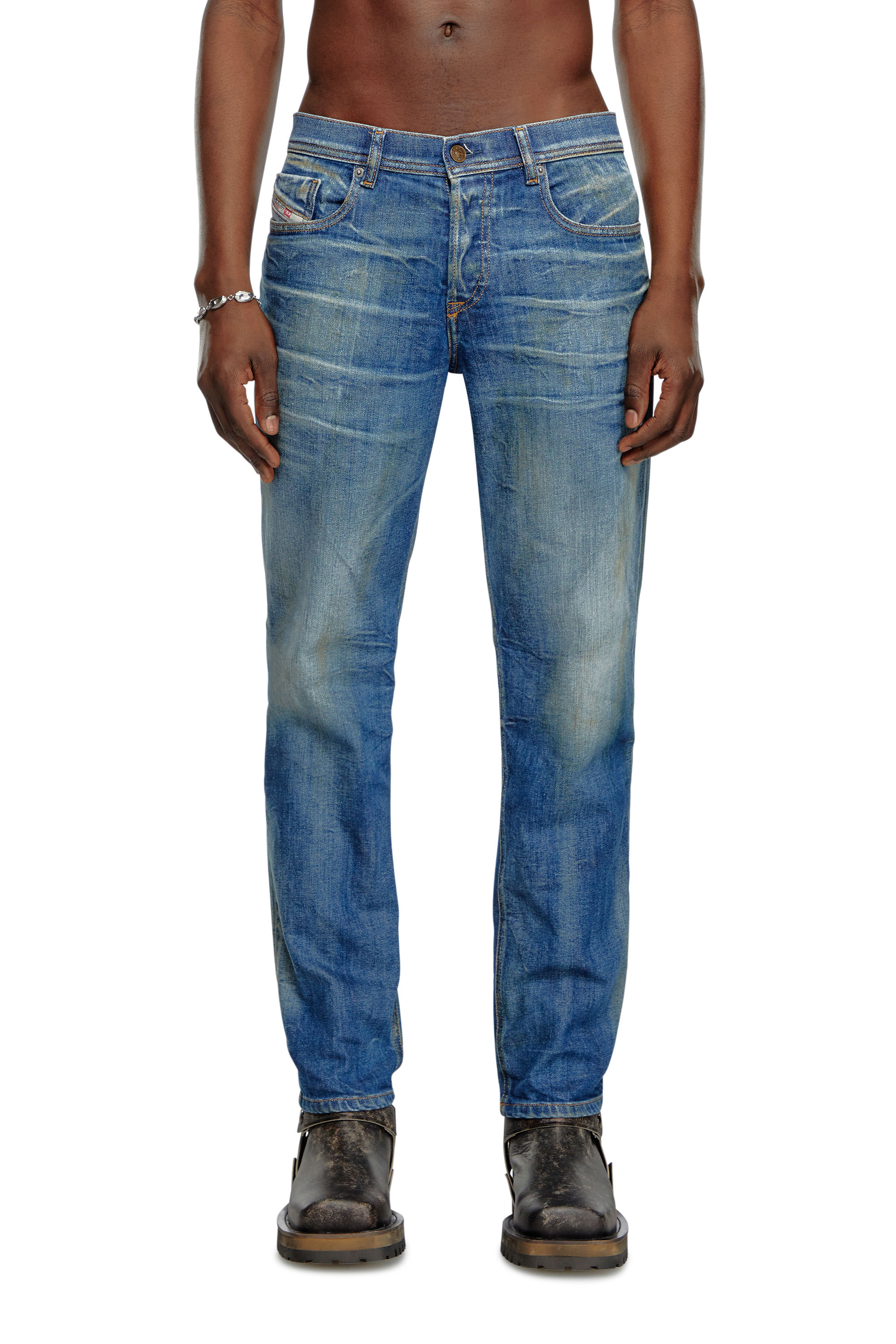 Diesel - Man Tapered Jeans 2023 D-Finitive 09J66, Medium blue - Image 2