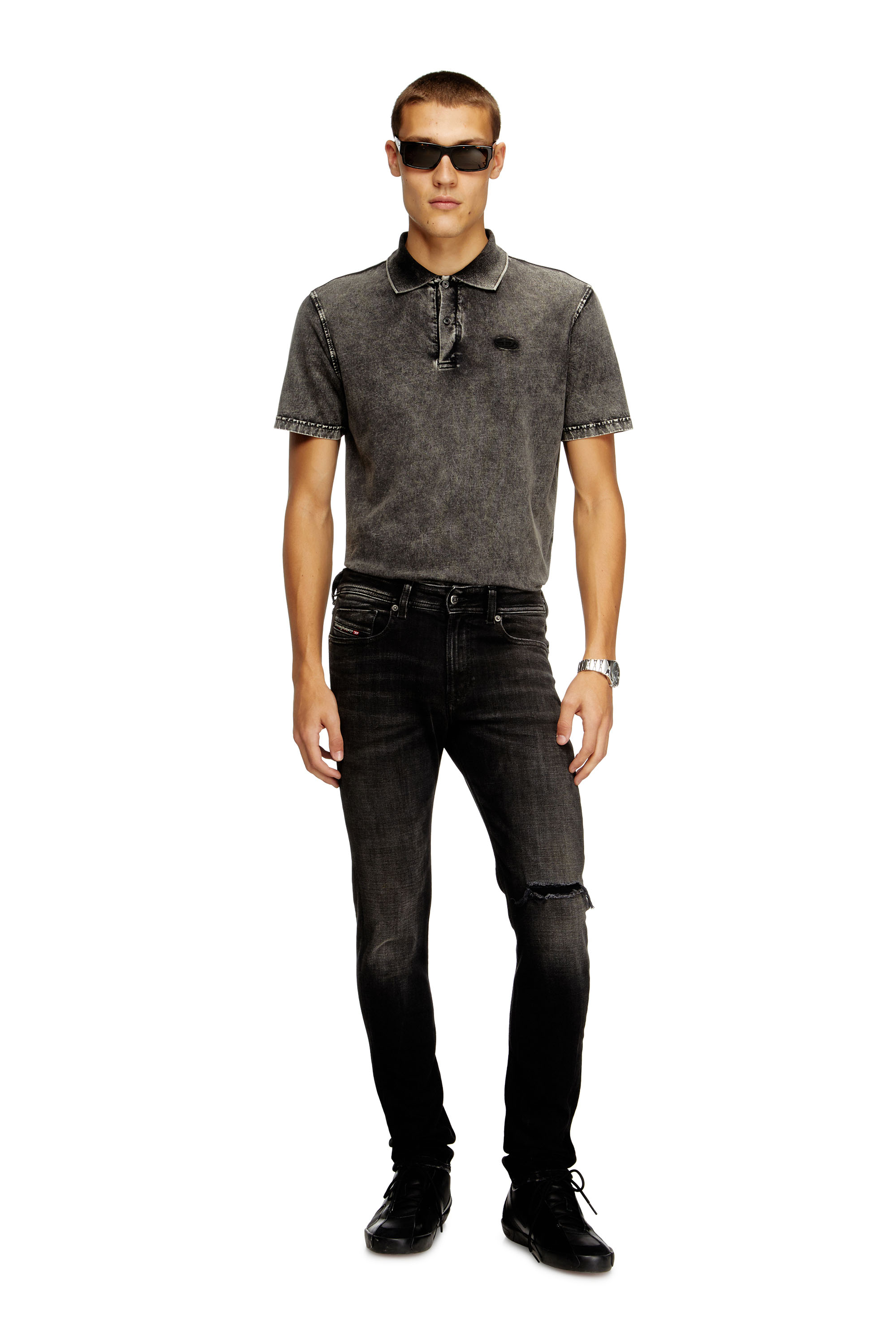 Diesel - Man's Skinny Jeans 1979 Sleenker 09N19, Black/Dark grey - 2