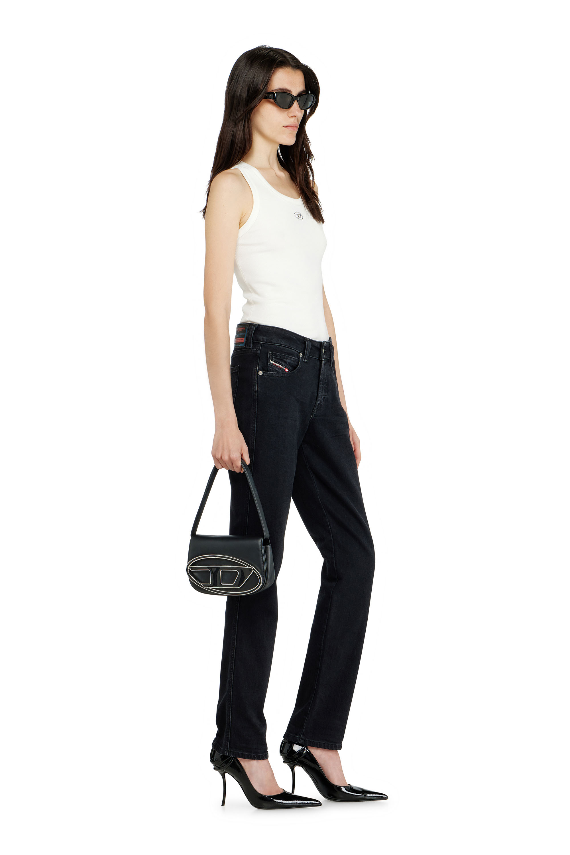 Diesel - Woman's Slim Jeans 1992 D-Jiann 09N89, Black/Dark grey - 3