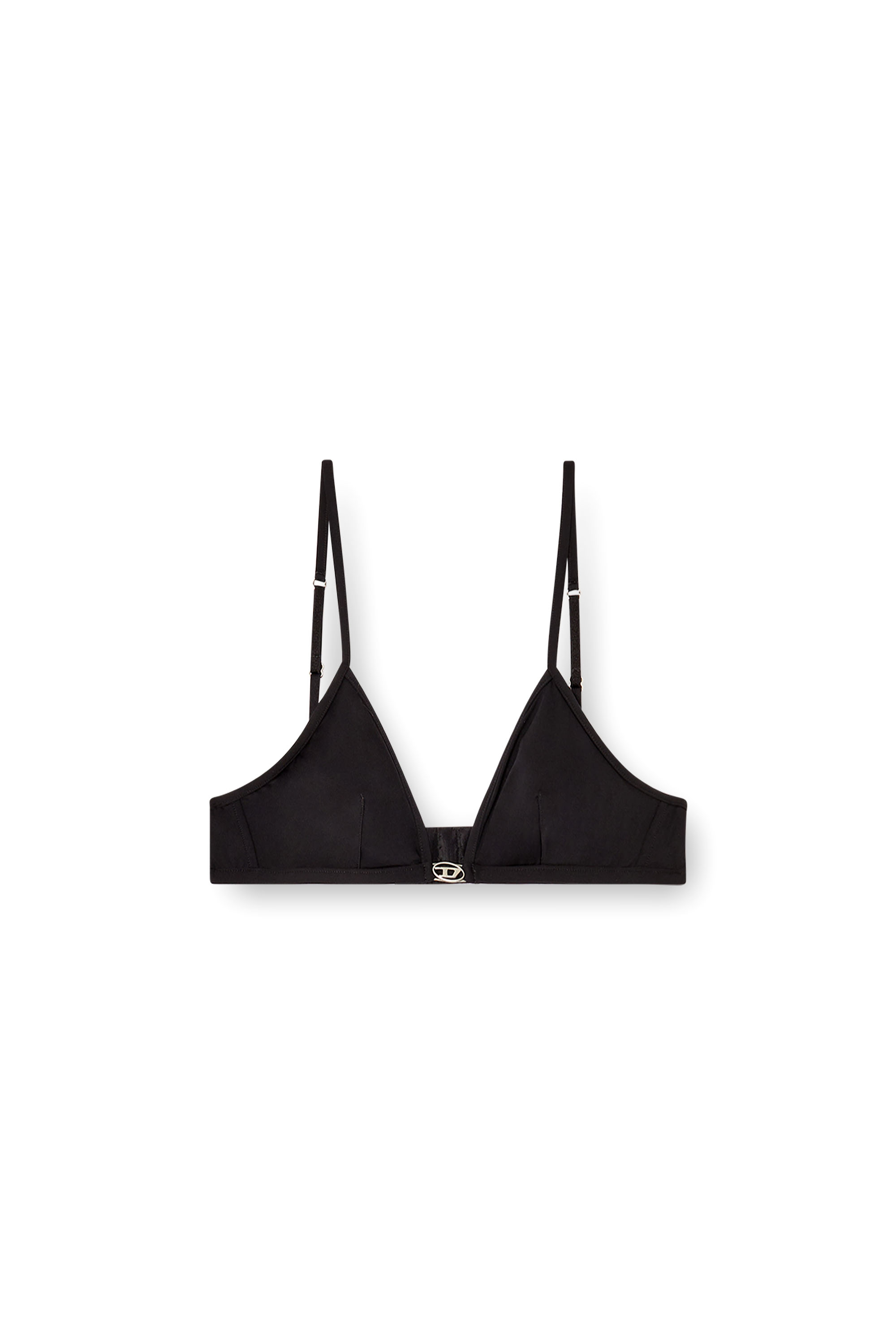 Diesel - LUNA-DNM, Woman's Microfibre bralette with Oval D detail in Black - 2