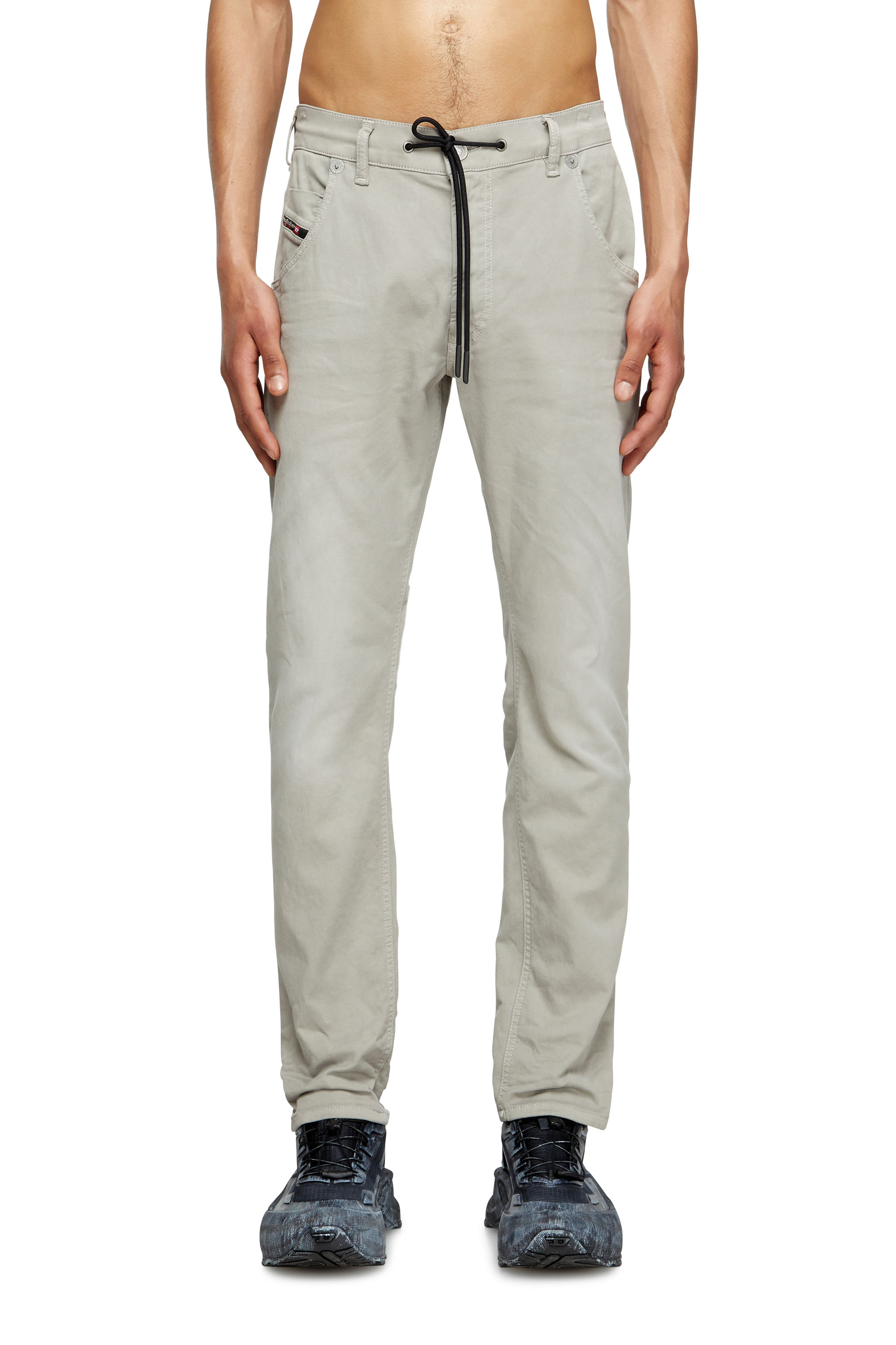 Diesel - Man's Regular 2032 D-Krooley Joggjeans® 0670M, Light Grey - 3