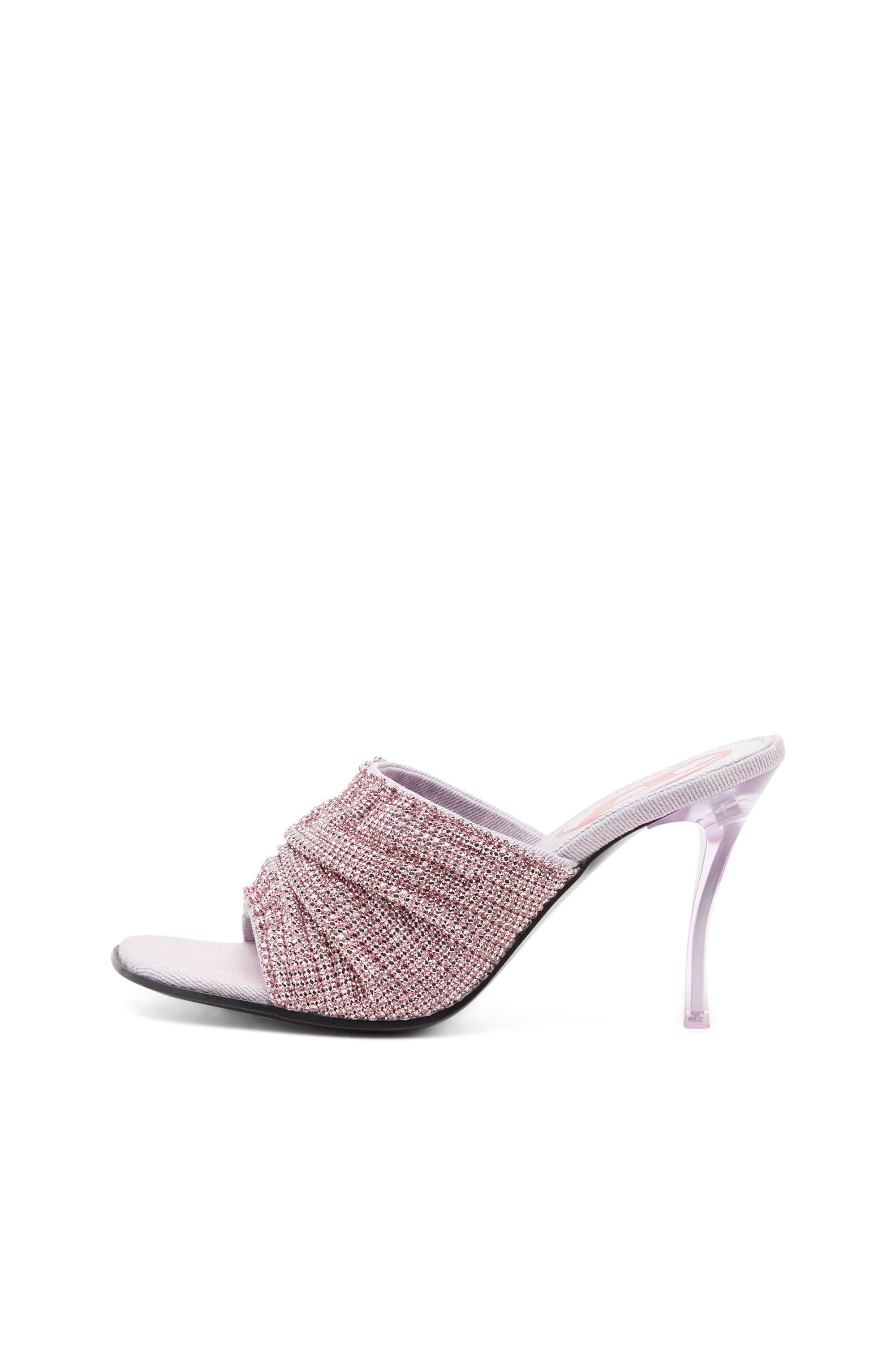 Diesel - D-SYDNEY SDL S, Woman D-Sydney Sdl S Sandals - Mule sandals with rhinestone band in Pink - Image 8