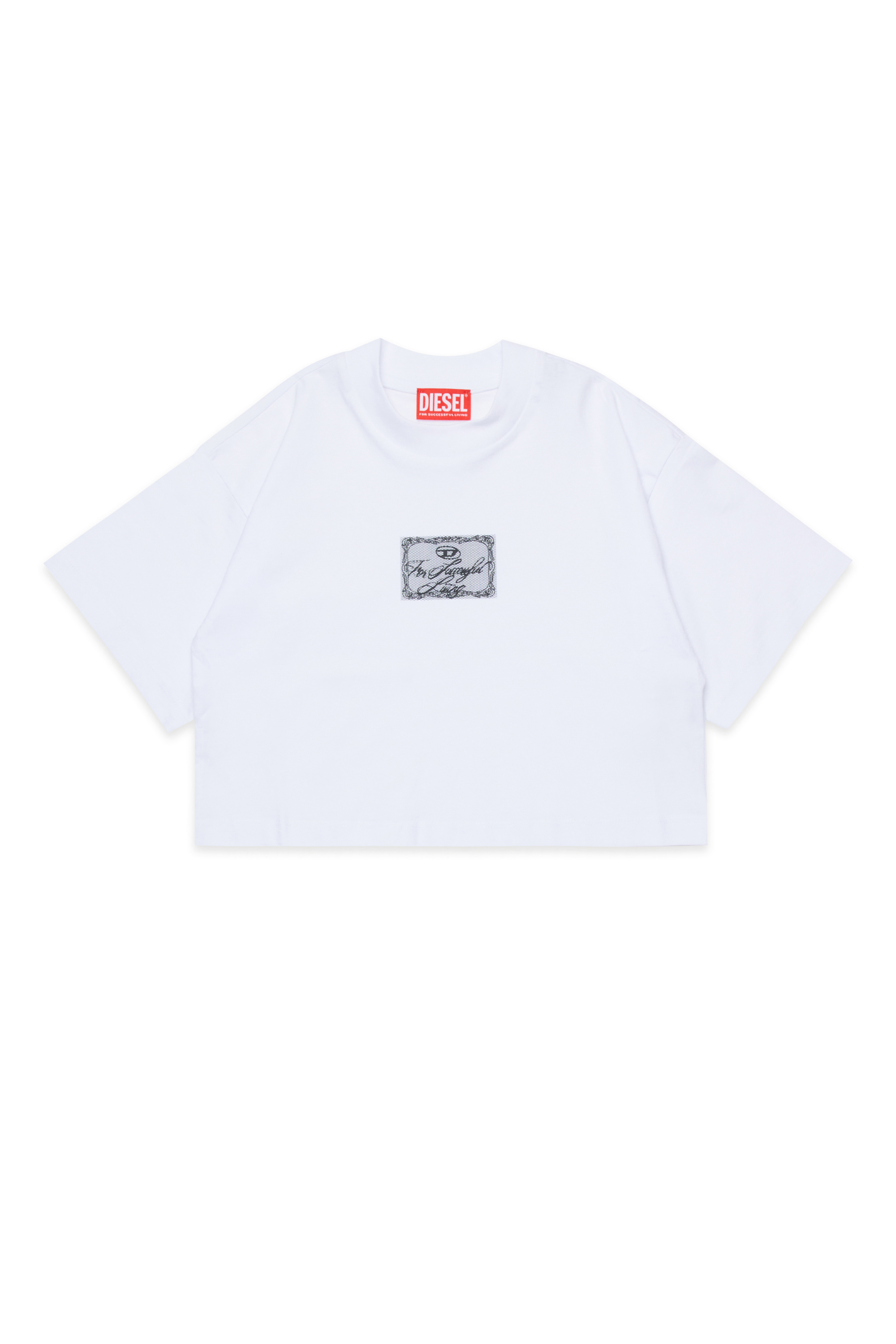 Diesel - TYLACE, Woman's Oversized T-shirt with patch in White - 1