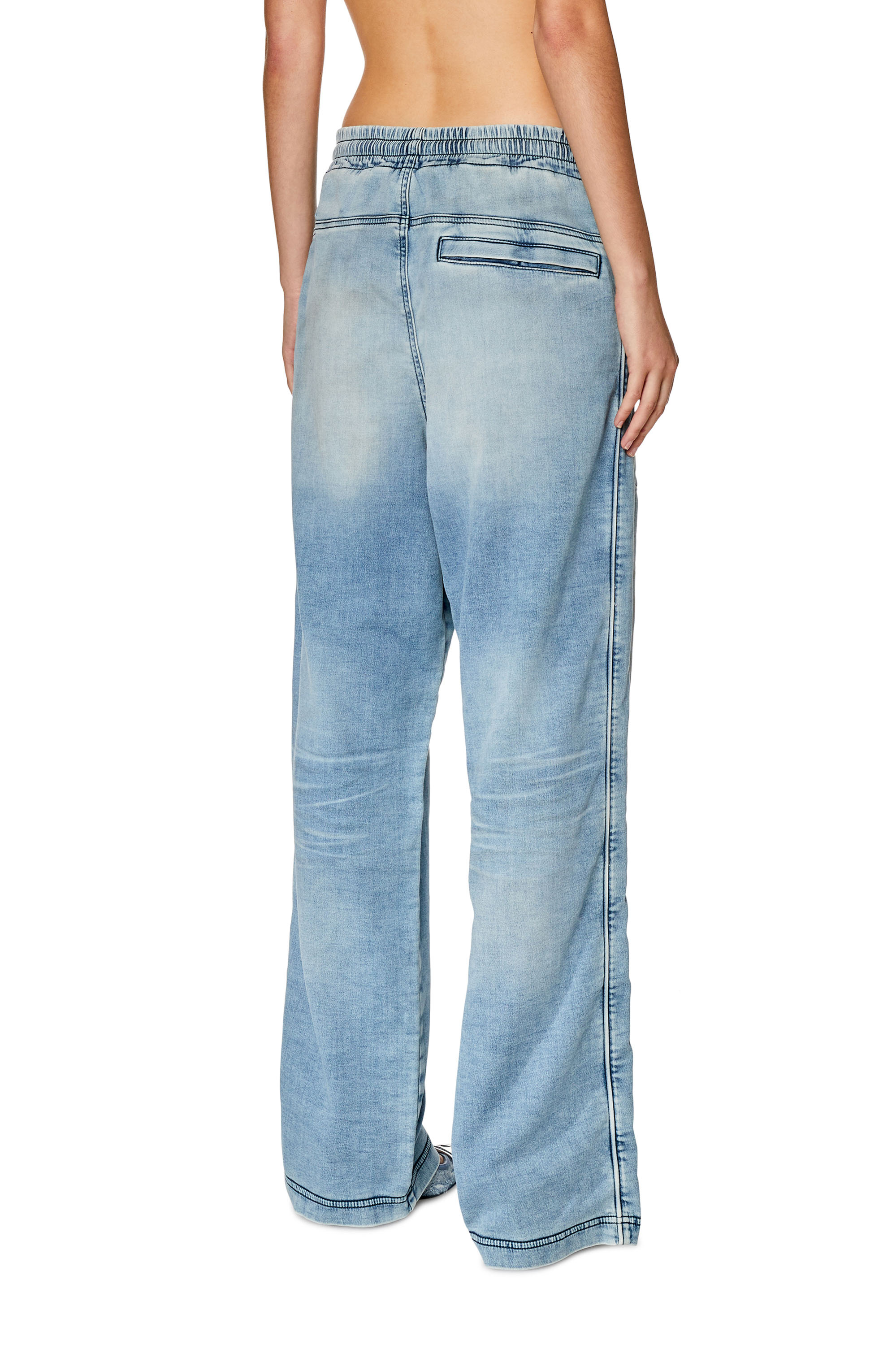 Diesel - Straight D-Martians Track Denim 068FK, Light Blue - Image 2