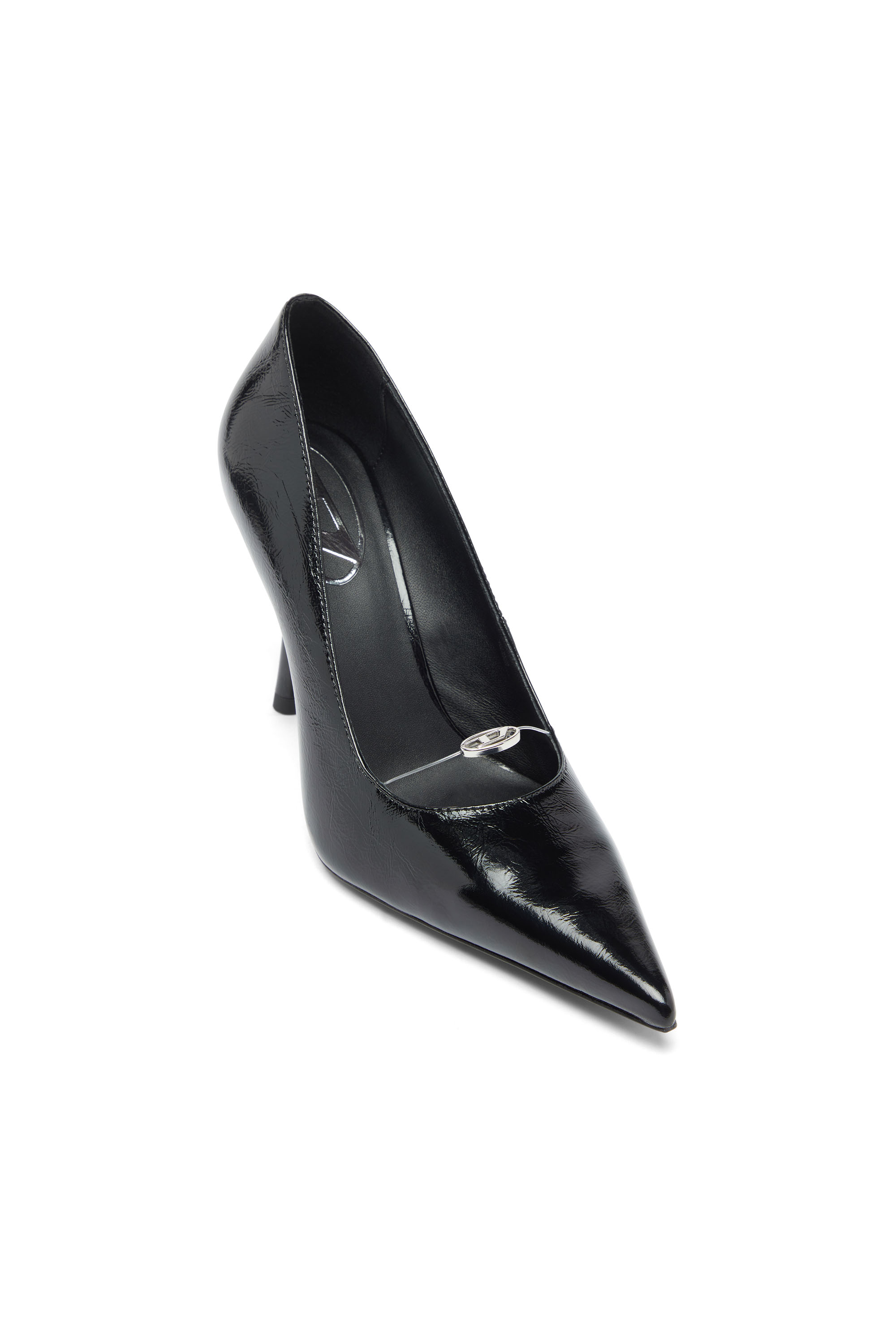Diesel - D-JEWELS 90 P, Woman's D-Ten&Half - Pumps in naplak leather in Black - 6