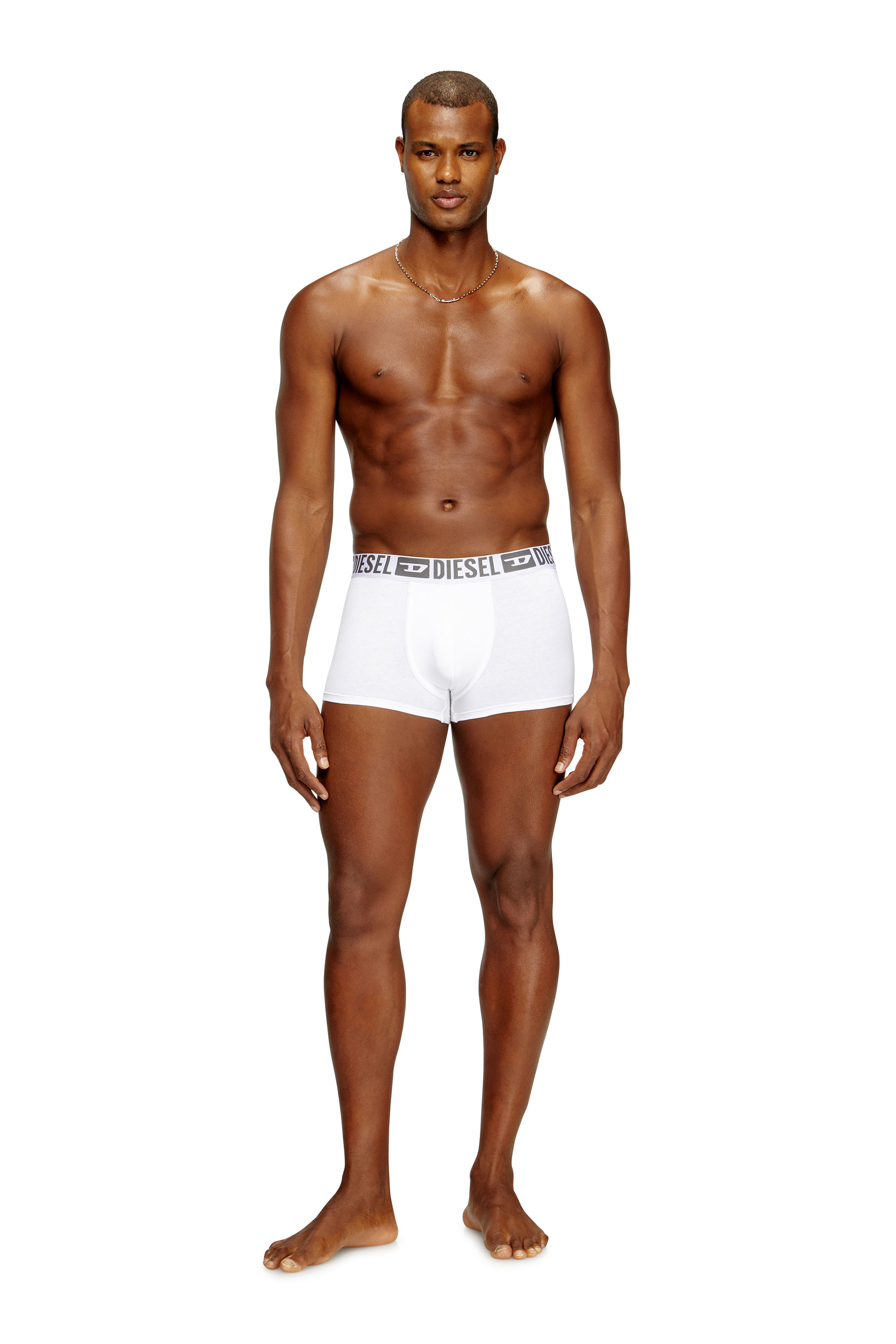 Diesel - MIKE-D-CORE-3PACK, Man's 3-pack of stretch cotton boxers with tonal waistband in White/Black - 1