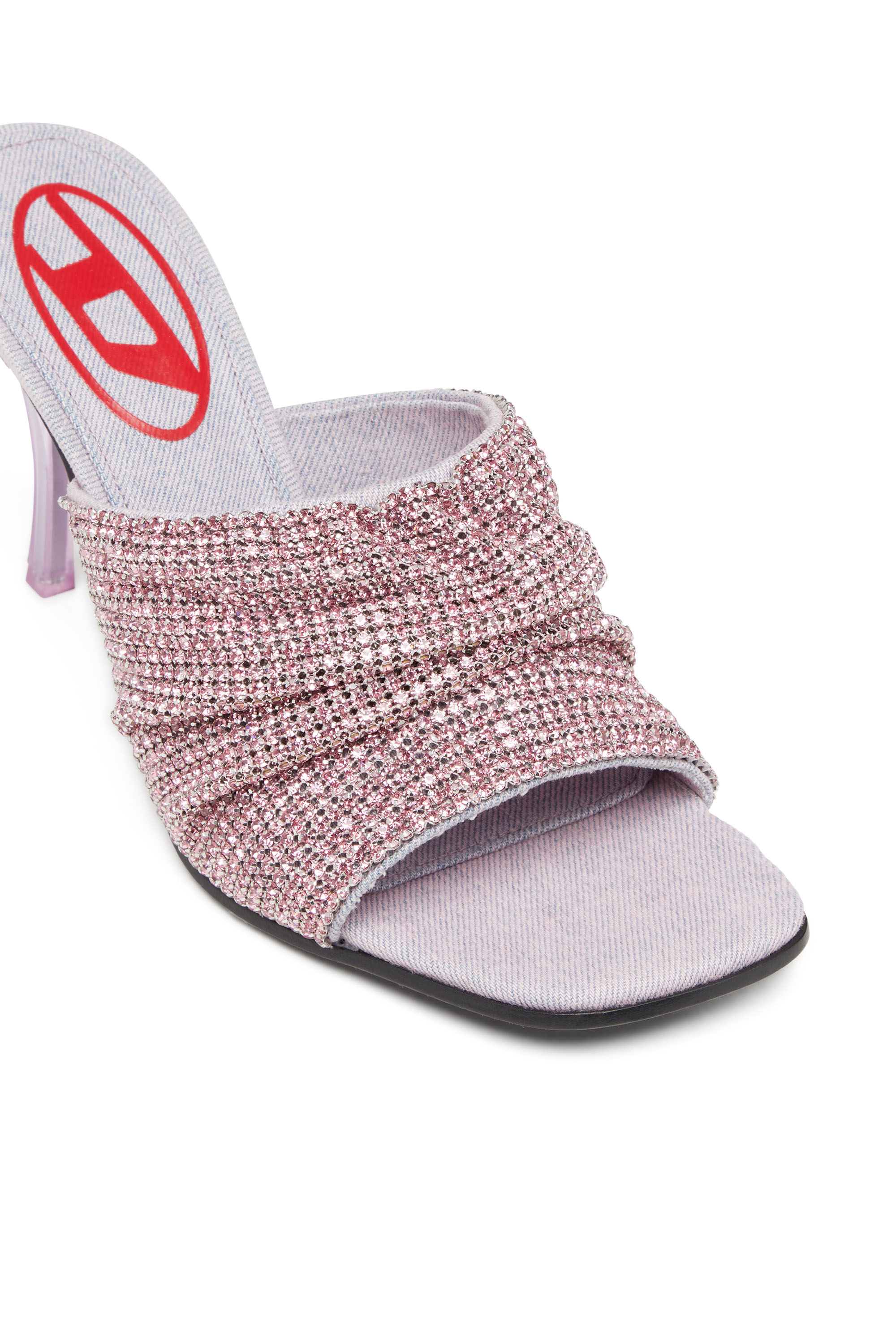 Diesel - D-SYDNEY SDL S, Woman D-Sydney Sdl S Sandals - Mule sandals with rhinestone band in Pink - Image 6
