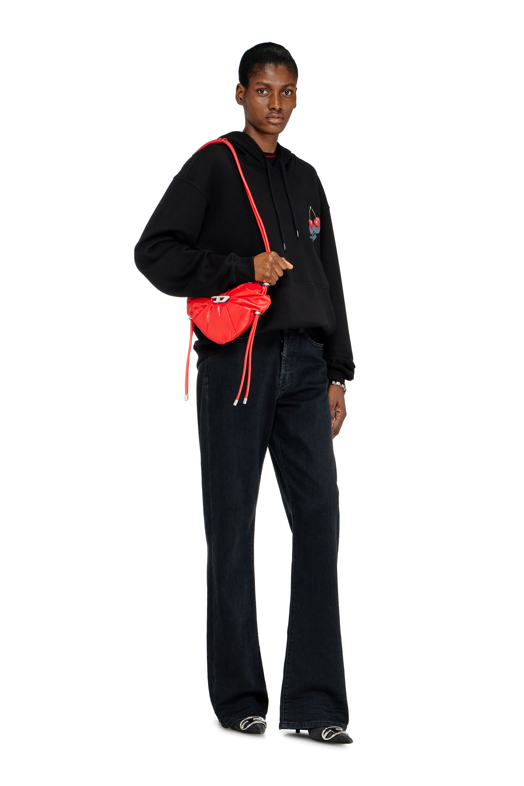 Diesel - SCRUNCH-D HEART, Woman's Scrunch-D-Heart shoulder bag in scrunched leather in Red - 2