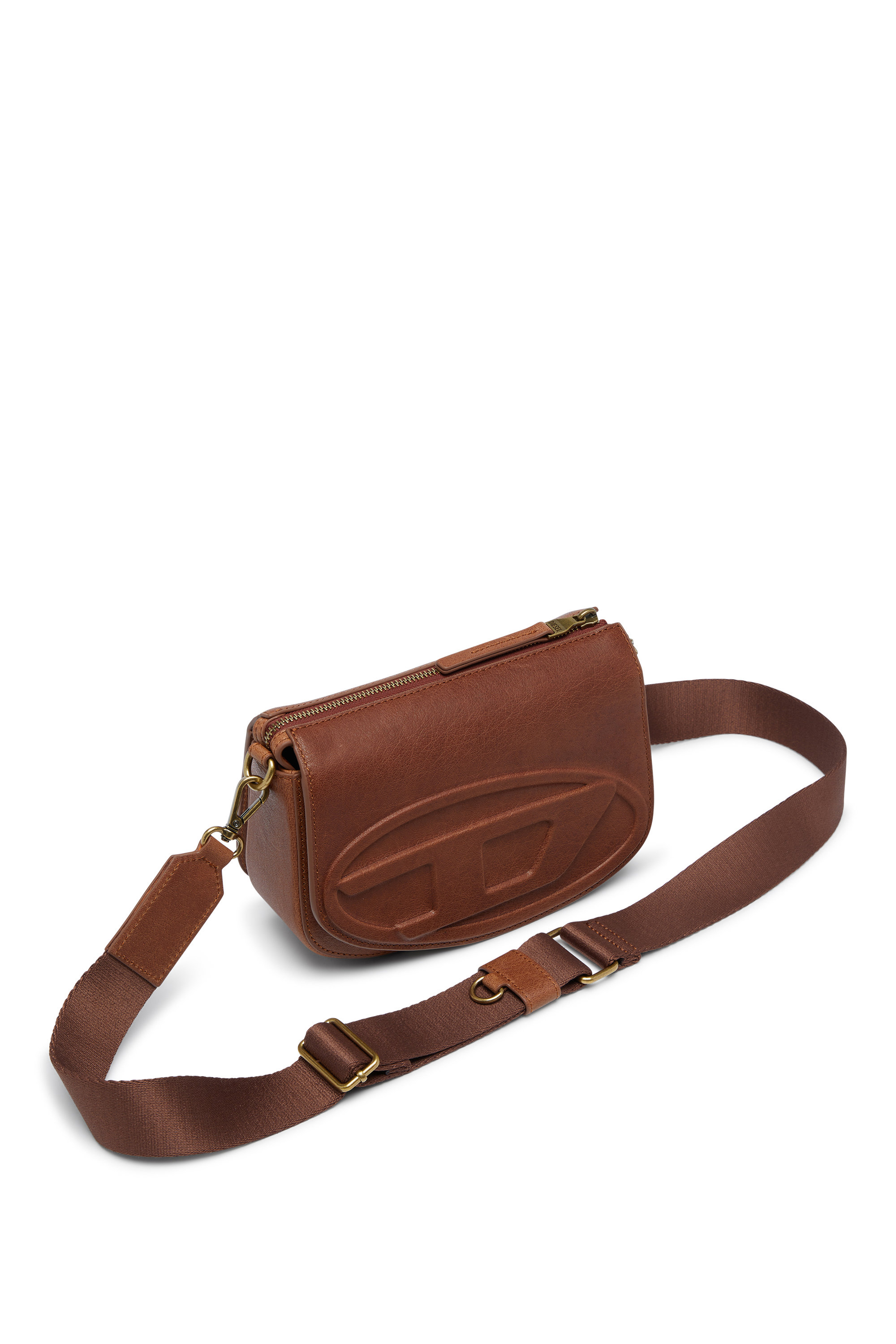 Diesel - 1DR CAMERA BAG, Unisex's 1DR-Camera bag in pull-up leather in Brown - 5