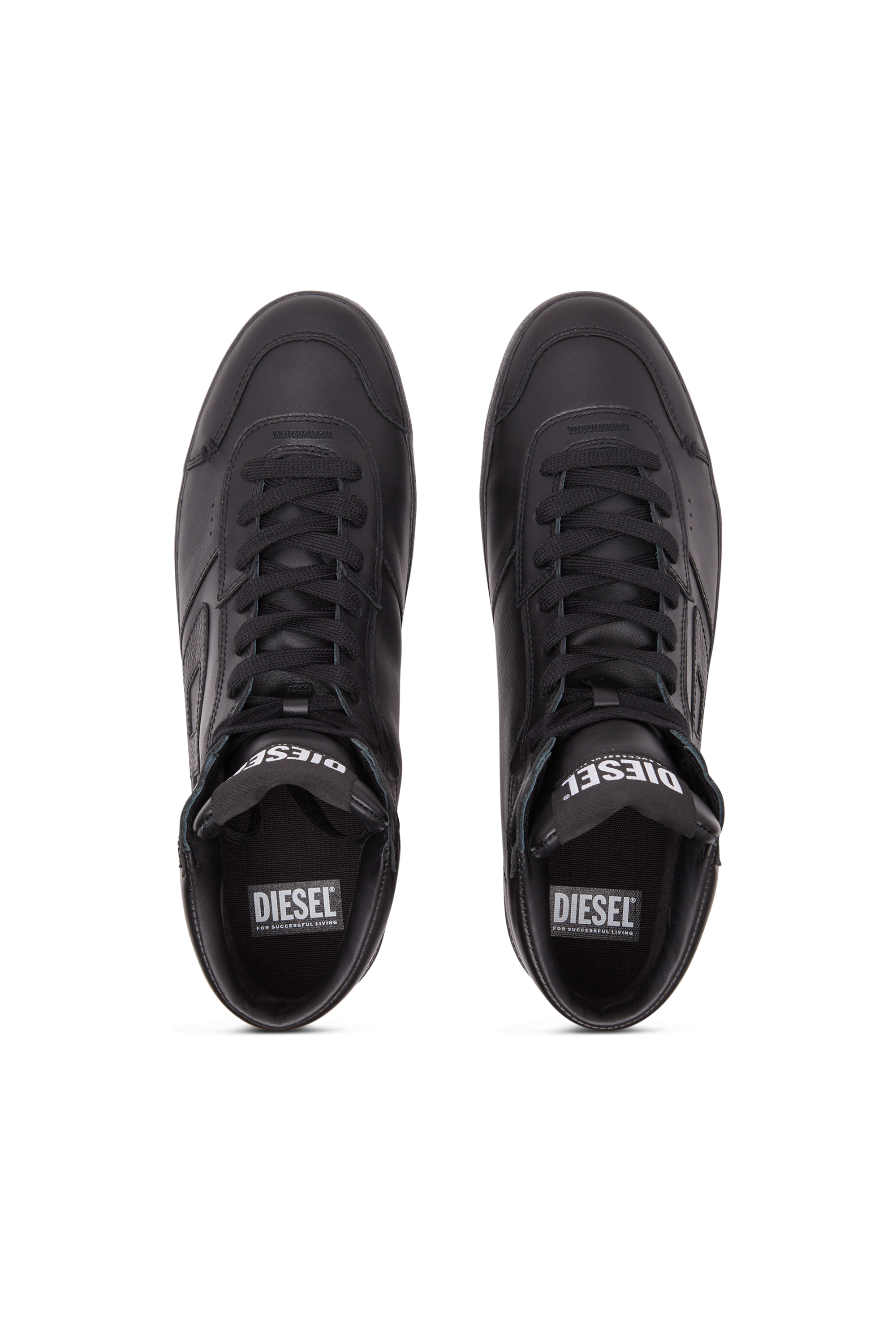 Diesel - S-LEROJI MID, Man's S-Leroji Mid-Leather high-top sneakers in Black - 5