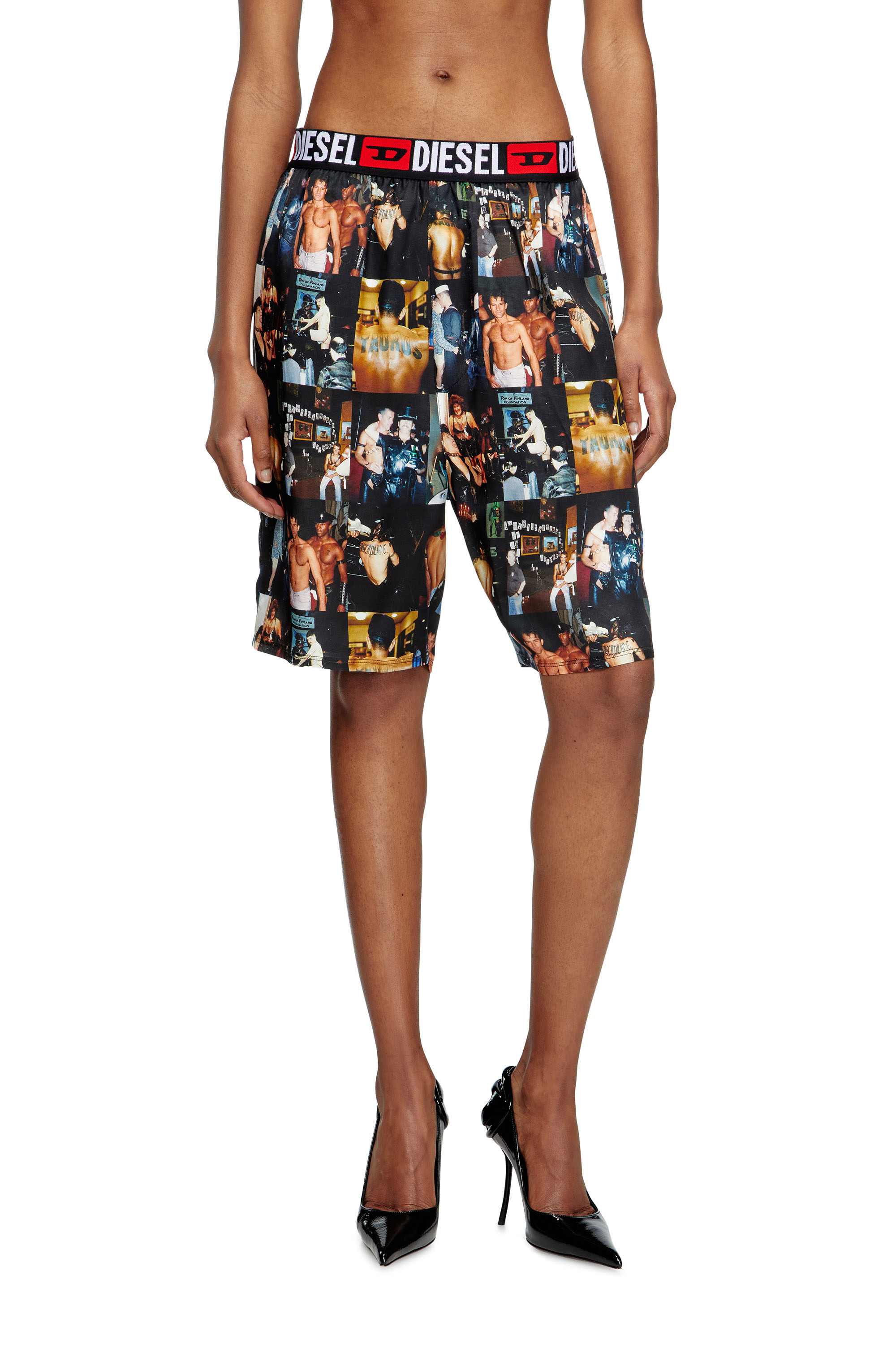 Diesel - PR-P-TOLL-SHOR-TOM25, Unisex's Shorts with graphic prints in Black - 1