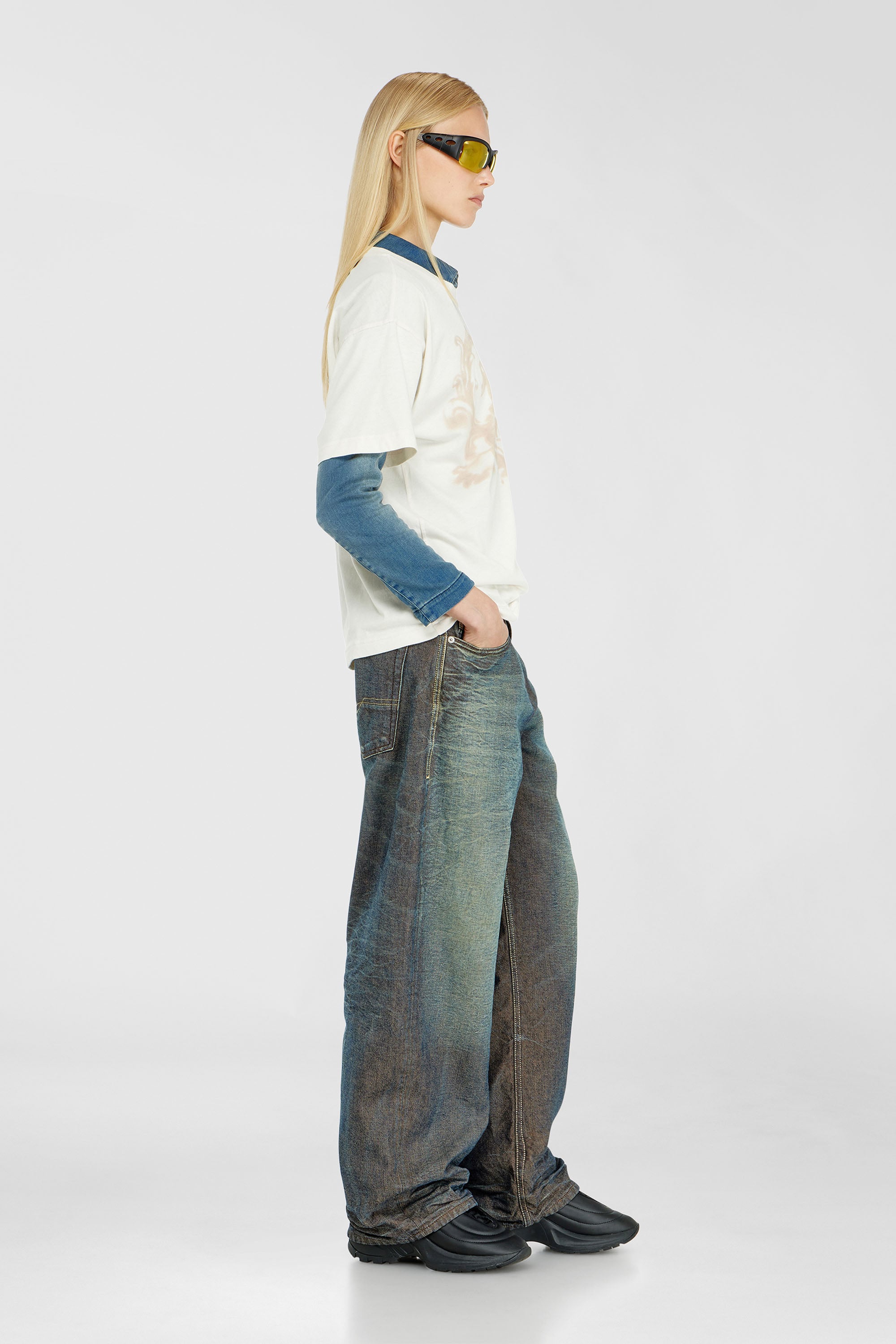 Diesel - Unisex's Relaxed Jeans 1997 D-Enim-M 007EM, Dark Blue - 2