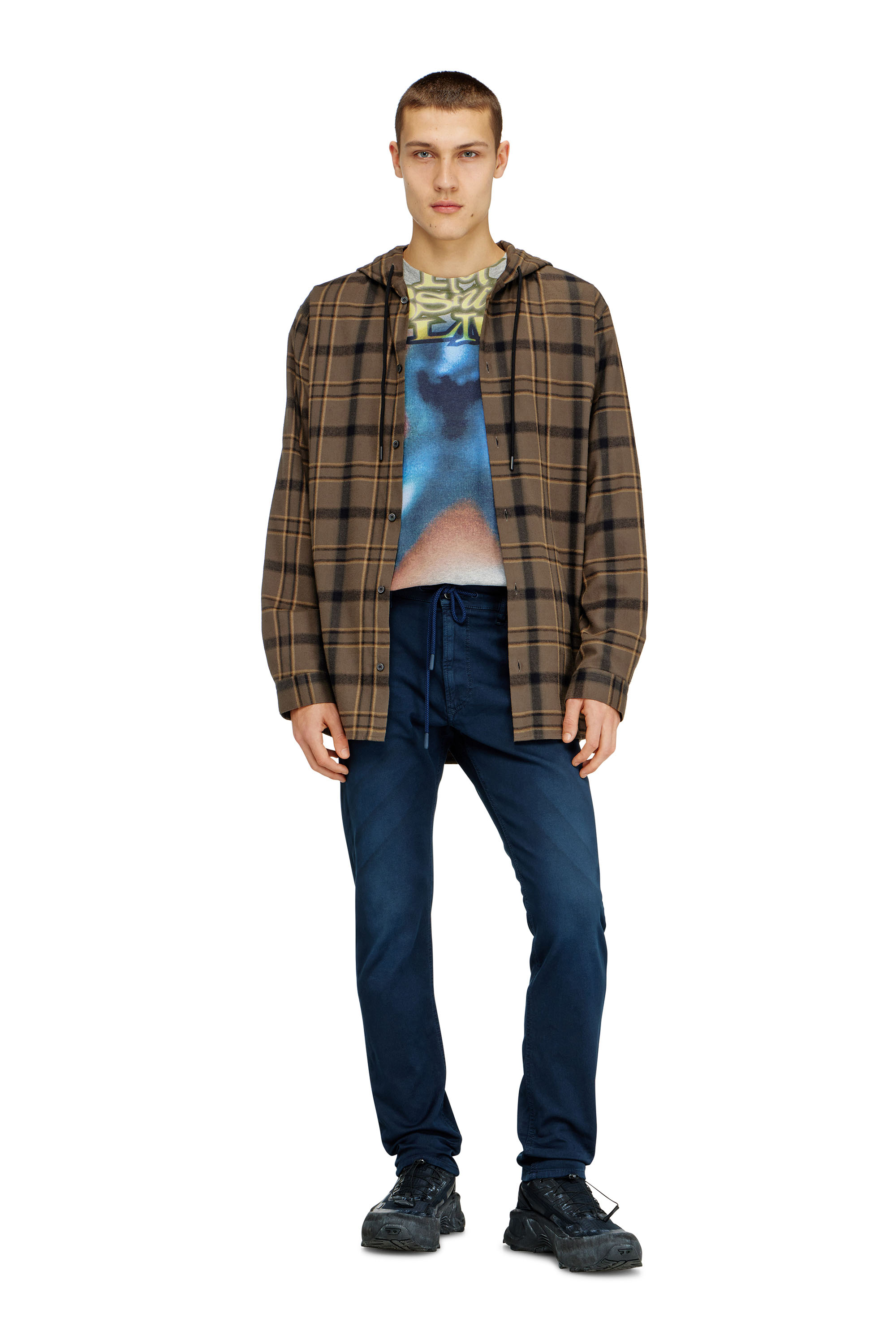 Diesel - Man's Regular 2032 D-Krooley Joggjeans&reg; 0670M, Blue - 2