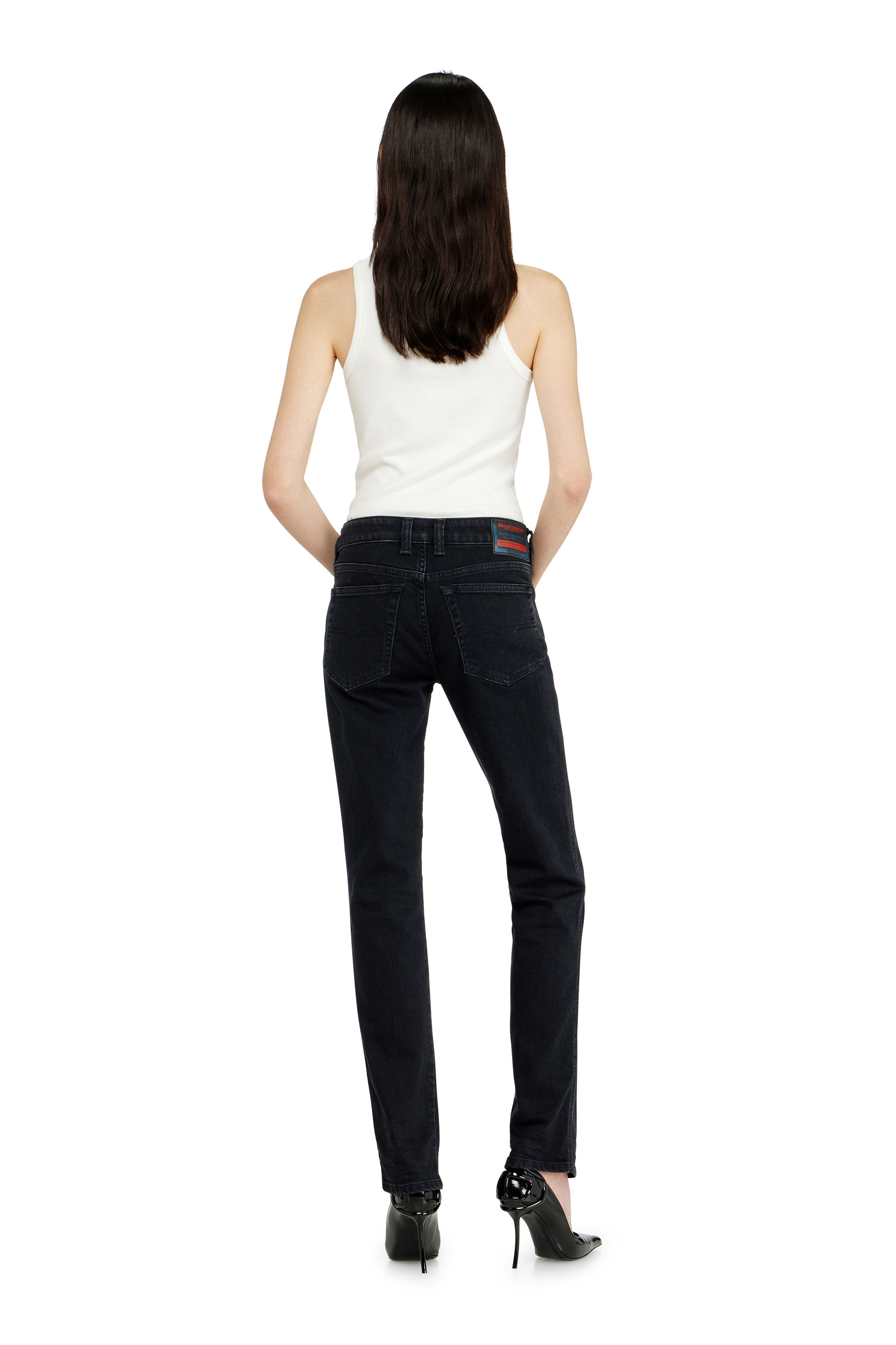 Diesel - Woman's Slim Jeans 1992 D-Jiann 09N89, Black/Dark grey - 4
