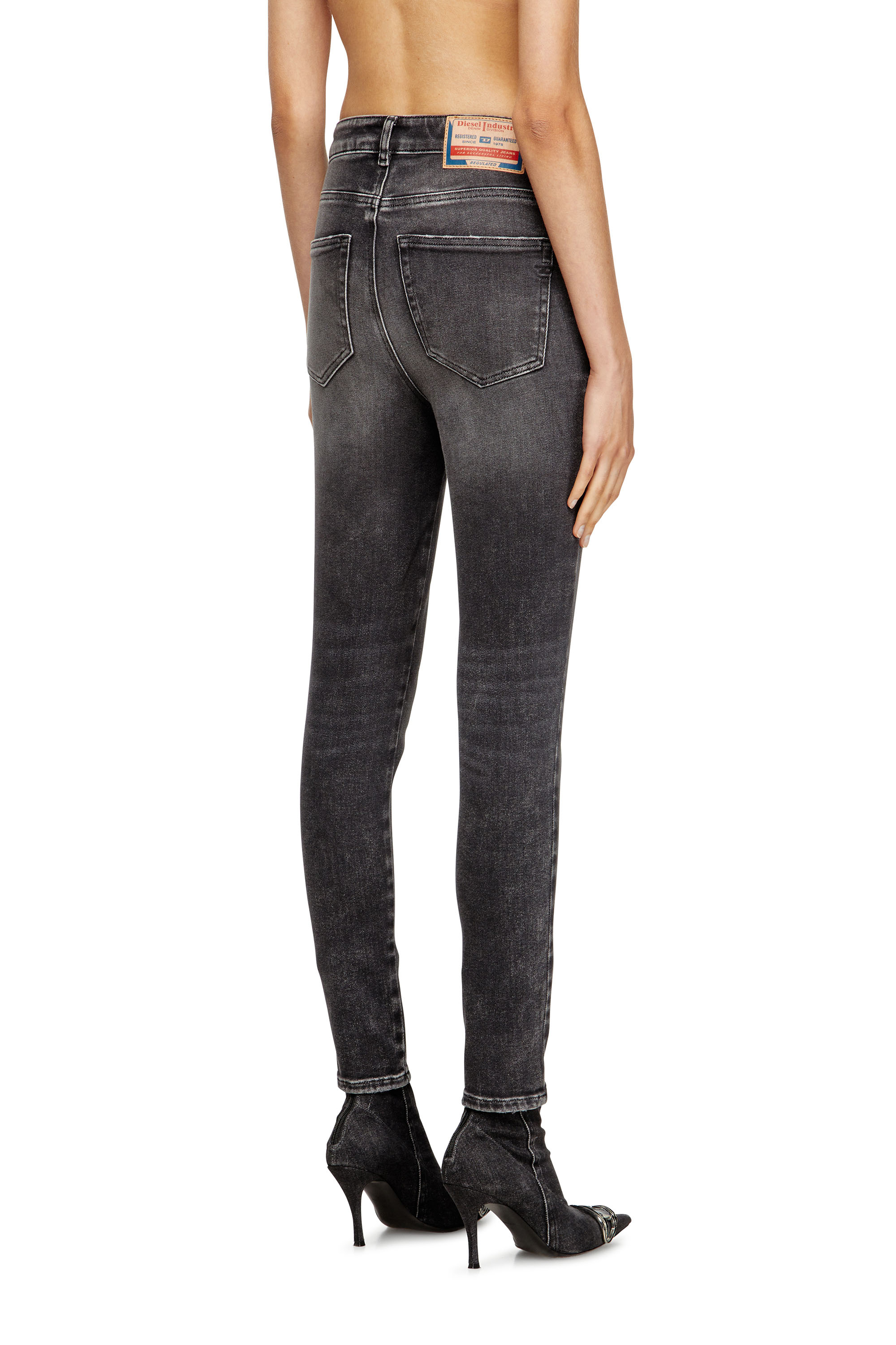 Skinny Jeans 1984 Slandy-High 09L93, Black/Dark grey Diesel - Woman's Skinny Jeans 1984 Slandy-High 09L93, Black/Dark grey - 4