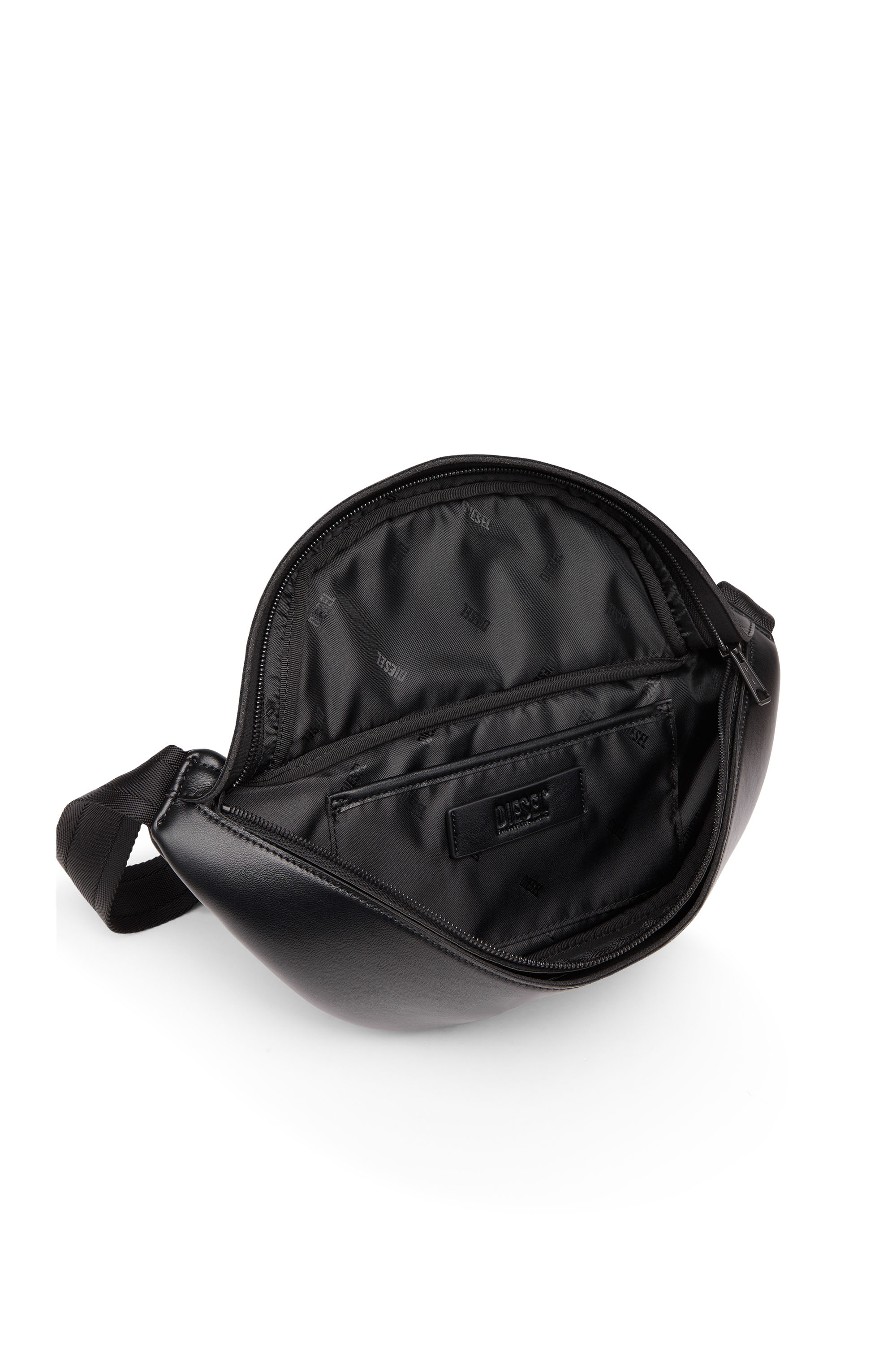 Diesel - HOLI-D BELT BAG M, Man Holi-D-Belt bag in PU and neoprene in Black - Image 4