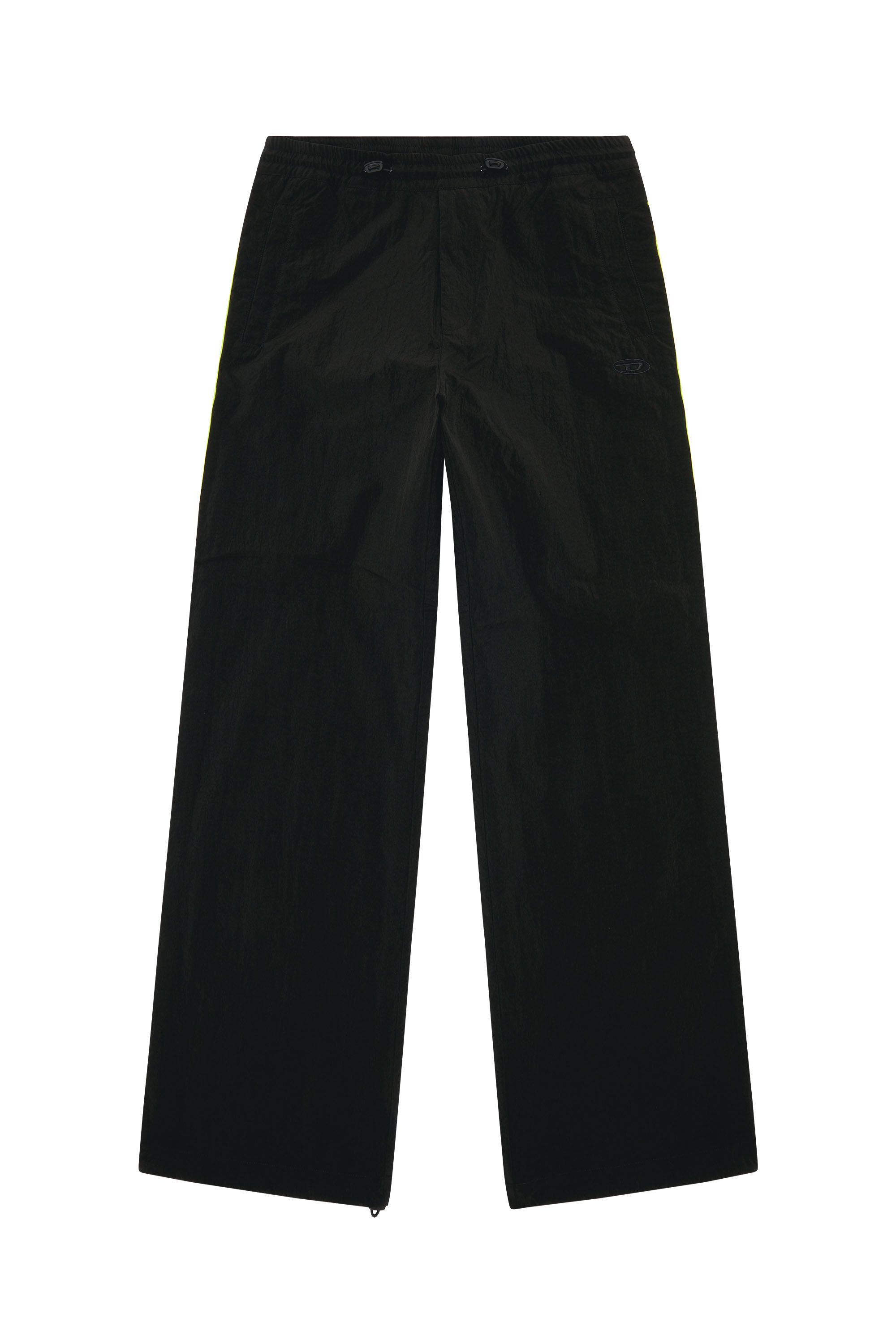 Diesel - P-GOLD-TECH, Man Lightweight pants in wrinkled nylon in Black - Image 3