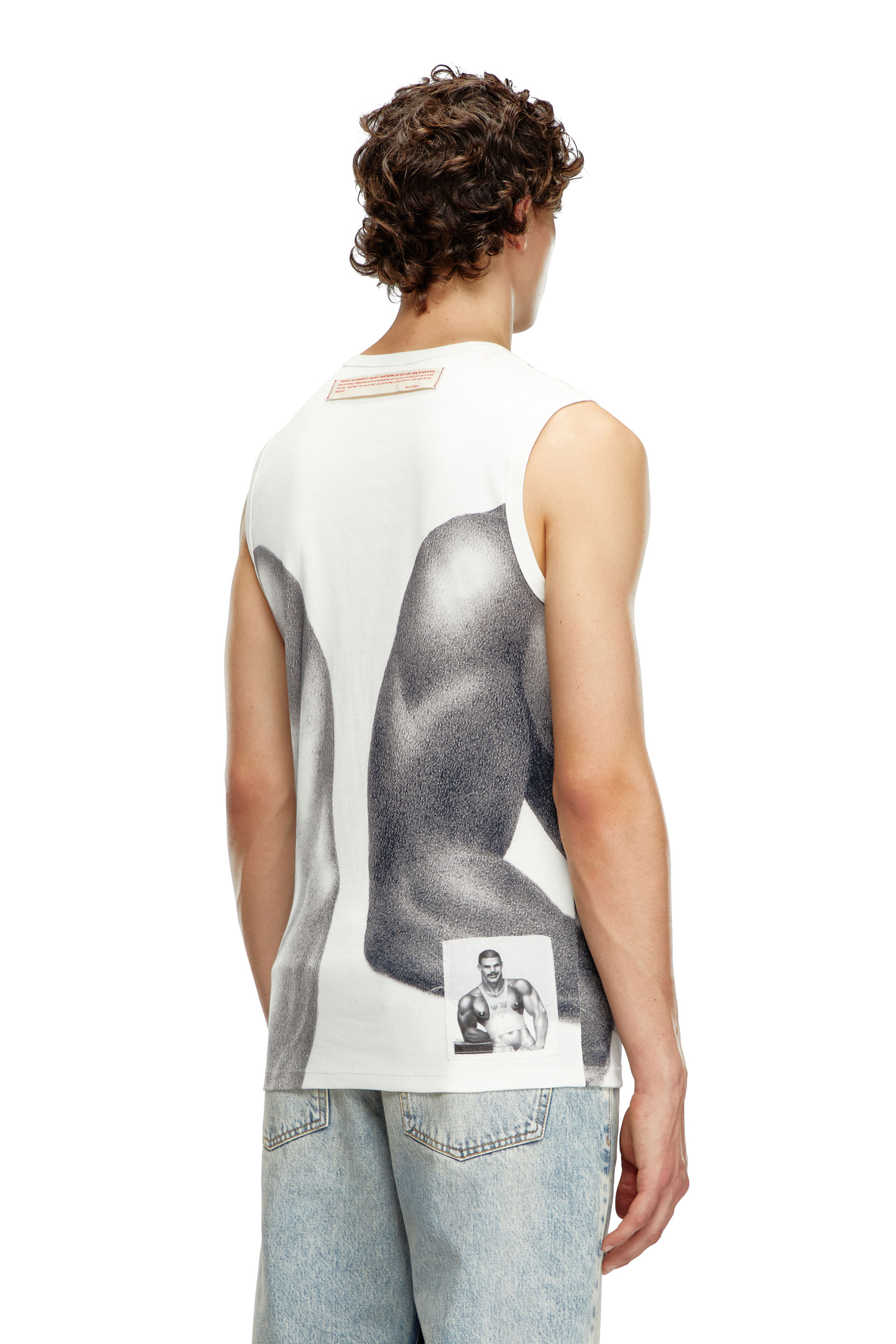 Diesel - PR-T-LIFTY-TOF, Unisex Tank top with all-over print in White - Image 3